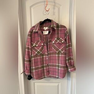 Better Be Pink and Gray Plaid Shacket